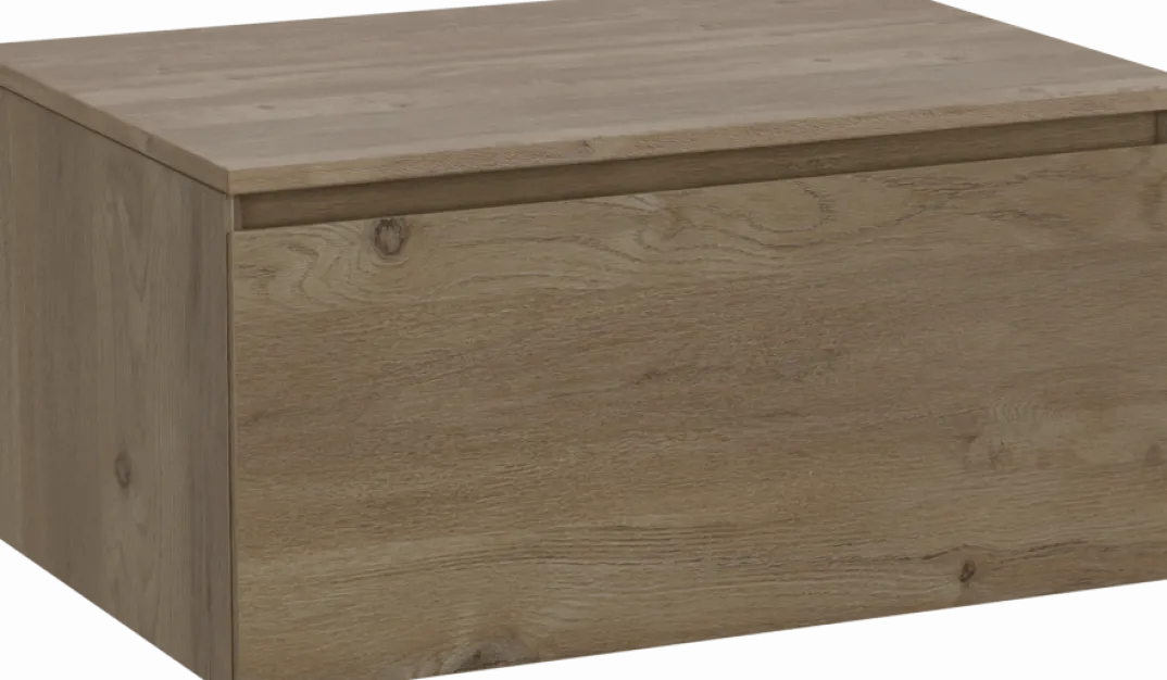 Storke Edge badkamermeubel met Panton wastafelblad voor waskom(men)