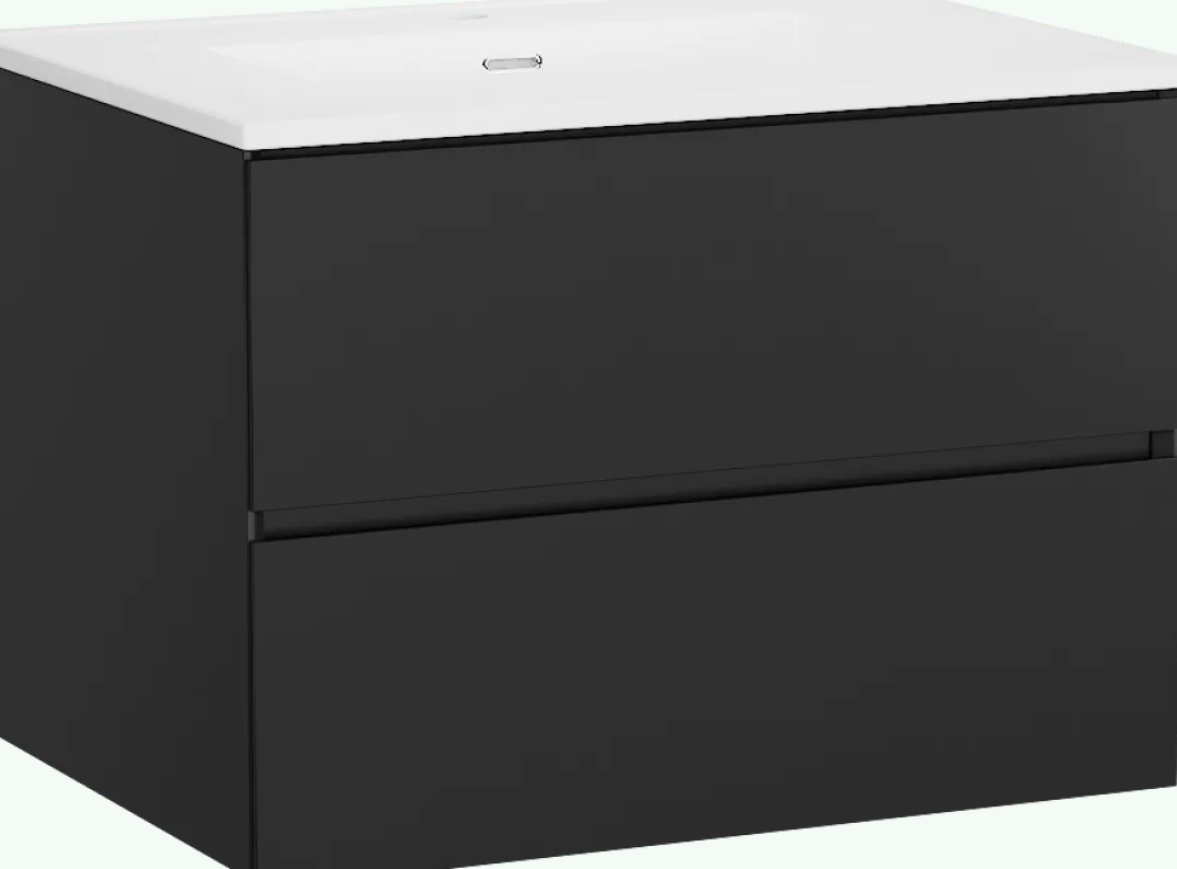 Storke Edge badkamermeubel met Kera wastafel, afvoerplug inbegrepen