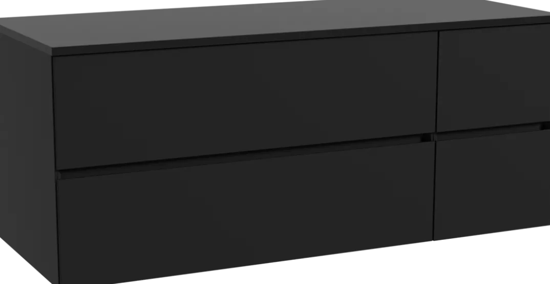 Storke Edge badkamermeubel met Panton wastafelblad voor waskom(men)