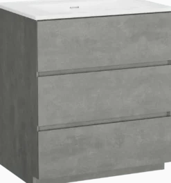 Storke Edge badkamermeubel met Kera wastafel, afvoerplug inbegrepen