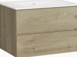 Storke Edge badkamermeubel met Kera wastafel, afvoerplug inbegrepen