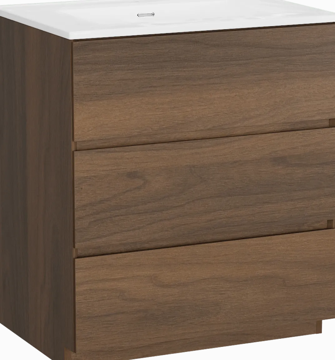 Storke Edge badkamermeubel met Kera wastafel, afvoerplug inbegrepen
