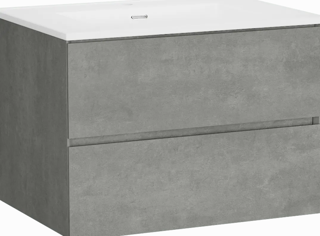 Storke Edge badkamermeubel met Kera wastafel, afvoerplug inbegrepen