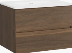 Storke Edge badkamermeubel met Kera wastafel, afvoerplug inbegrepen