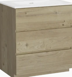 Storke Edge badkamermeubel met Kera wastafel, afvoerplug inbegrepen