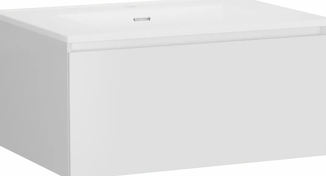 Storke Edge badkamermeubel met Kera wastafel, afvoerplug inbegrepen