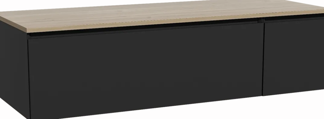 Storke Edge badkamermeubel met Panton wastafelblad voor waskom(men)