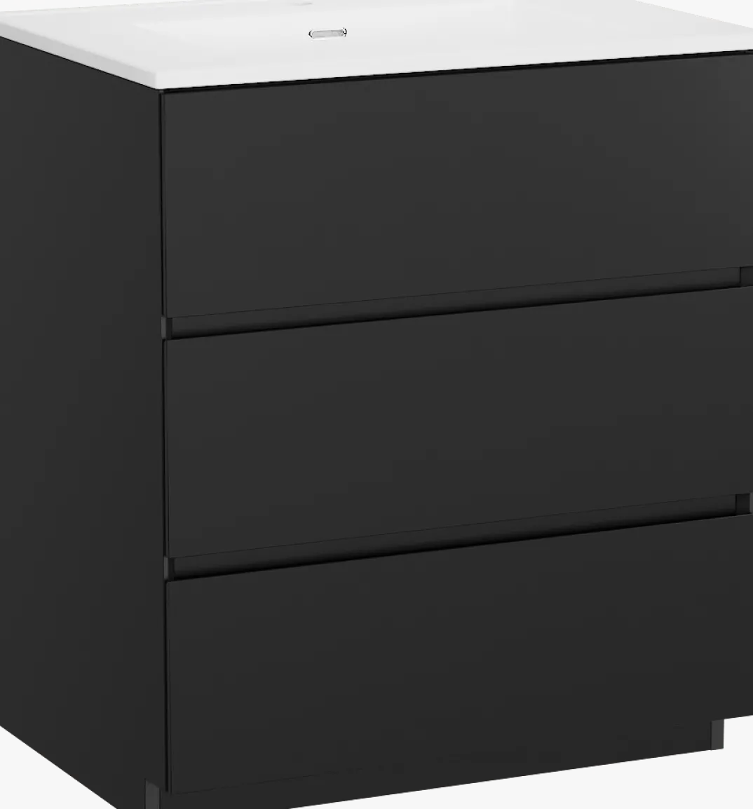 Storke Edge badkamermeubel met Kera wastafel, afvoerplug inbegrepen