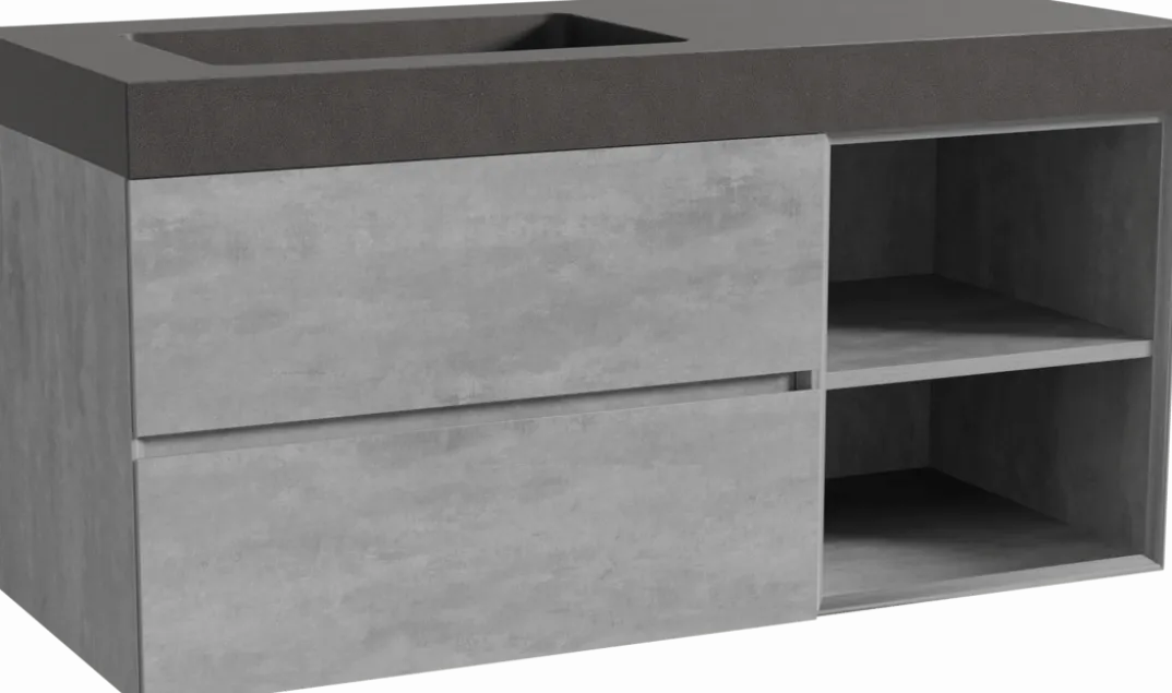 Storke Edge badkamermeubel met Scuro High wastafel