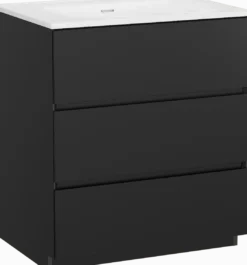 Storke Edge badkamermeubel met Kera wastafel, afvoerplug inbegrepen