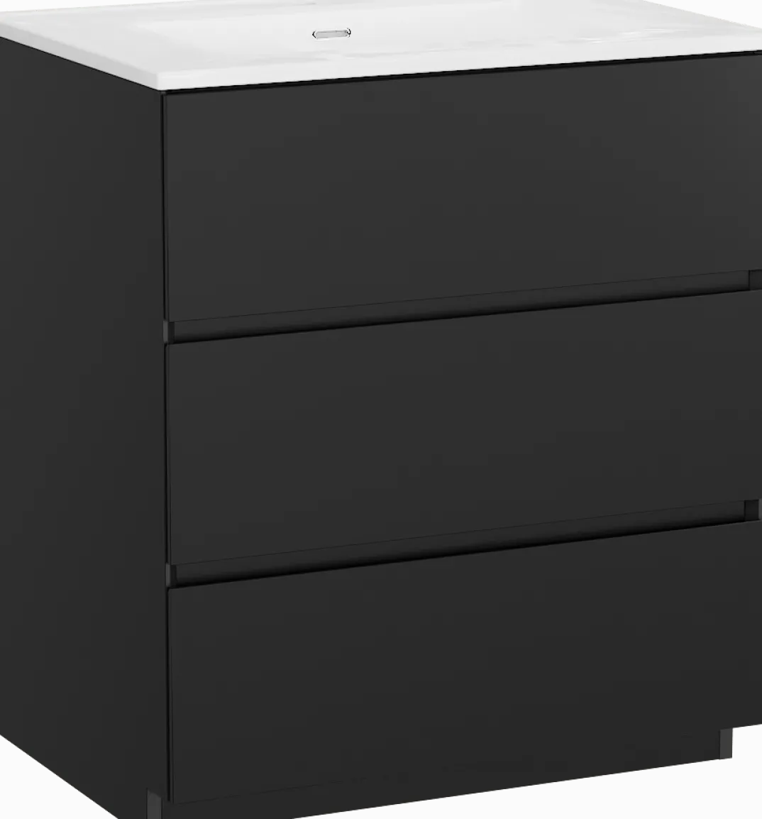 Storke Edge badkamermeubel met Kera wastafel, afvoerplug inbegrepen