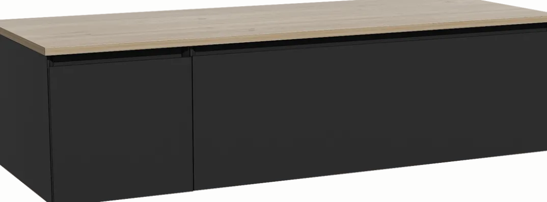 Storke Edge badkamermeubel met Panton wastafelblad voor waskom(men)