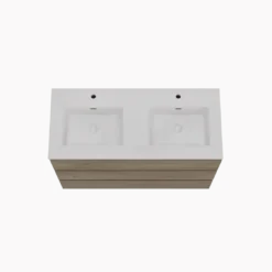Storke Edge badkamermeubel met Kera wastafel, afvoerpluggen inbegrepen