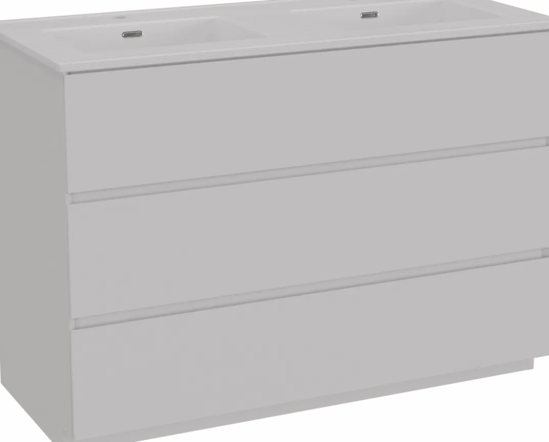 Storke Edge badkamermeubel met Kera wastafel, afvoerpluggen inbegrepen