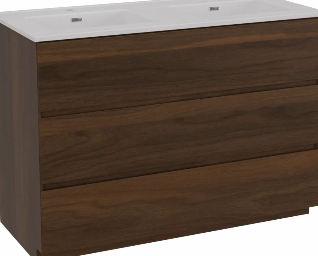 Storke Edge badkamermeubel met Kera wastafel, afvoerpluggen inbegrepen