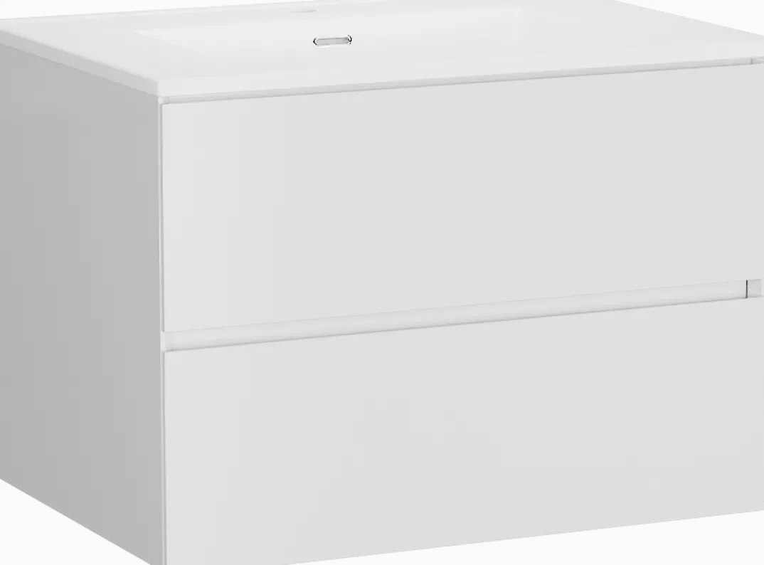 Storke Edge badkamermeubel met Kera wastafel, afvoerplug inbegrepen