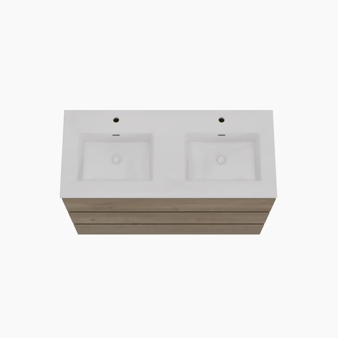 Storke Edge badkamermeubel met Kera wastafel, afvoerpluggen inbegrepen