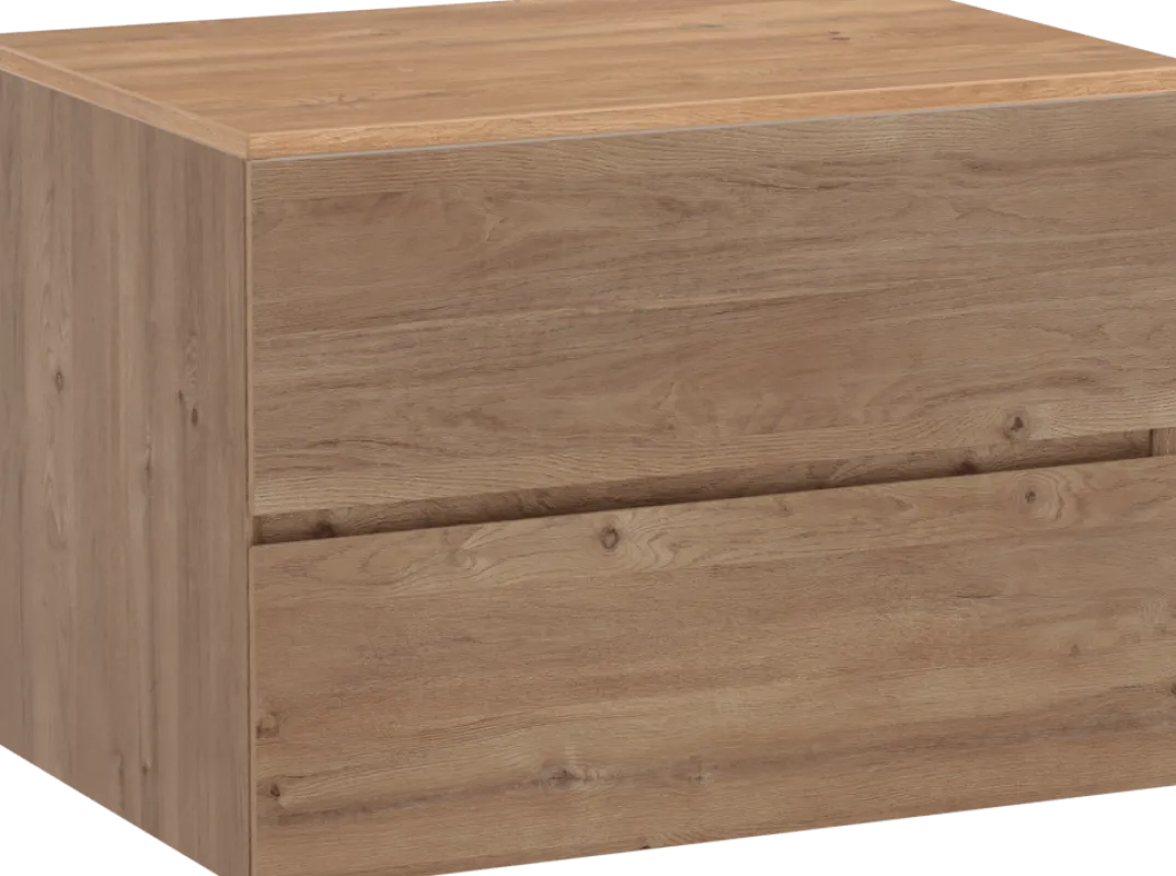 Storke Edge badkamermeubel met Panton wastafelblad voor waskom(men)