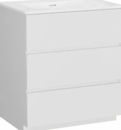Storke Edge badkamermeubel met Kera wastafel, afvoerplug inbegrepen