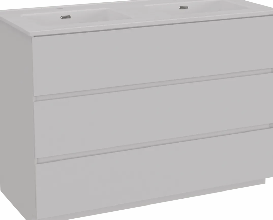 Storke Edge badkamermeubel met Kera wastafel, afvoerpluggen inbegrepen