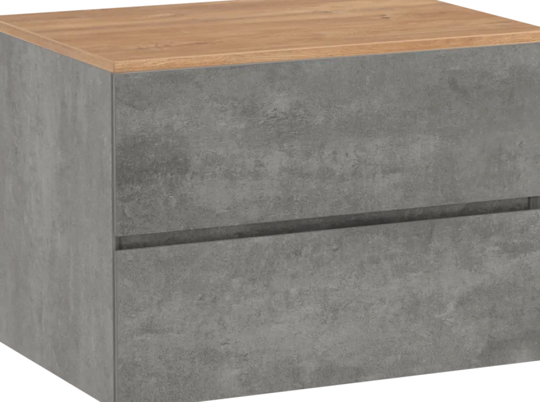 Storke Edge badkamermeubel met Panton wastafelblad voor waskom(men)