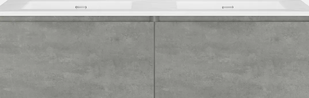 Storke Edge badkamermeubel met Kera wastafel, afvoerpluggen inbegrepen