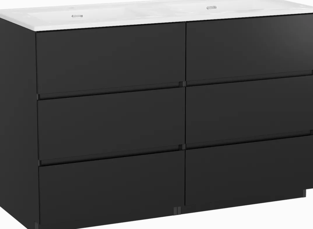 Storke Edge badkamermeubel met Kera wastafel, afvoerpluggen inbegrepen