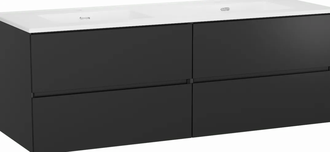 Storke Edge badkamermeubel met Kera wastafel, afvoerpluggen inbegrepen