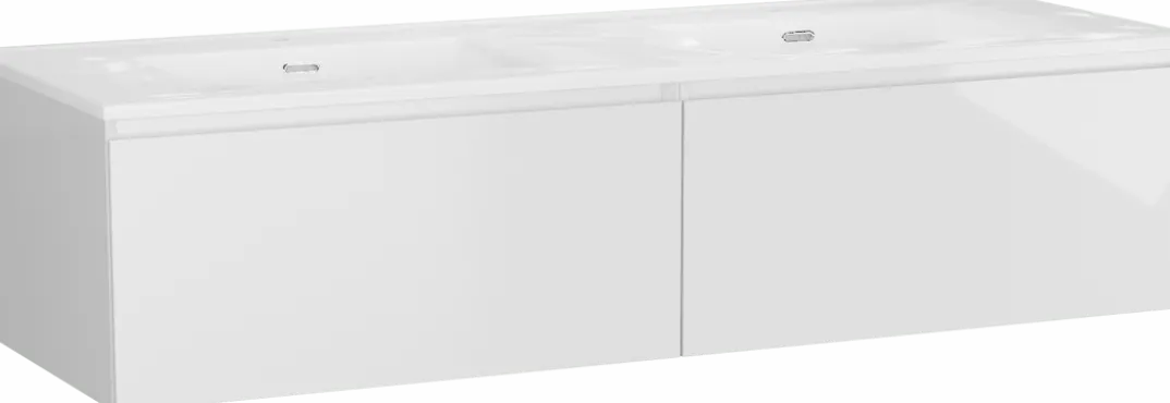 Storke Edge badkamermeubel met Kera wastafel, afvoerpluggen inbegrepen
