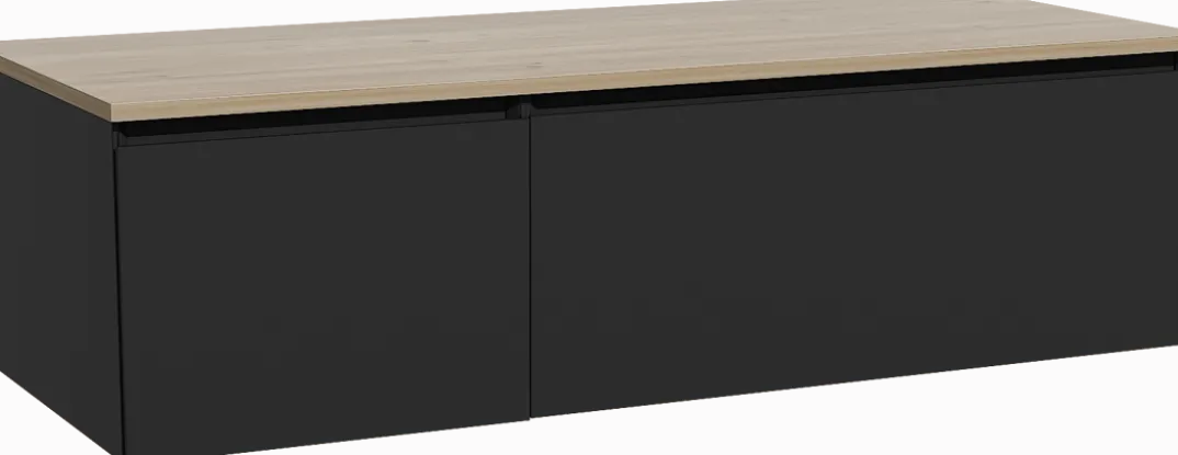 Storke Edge badkamermeubel met Panton wastafelblad voor waskom(men)