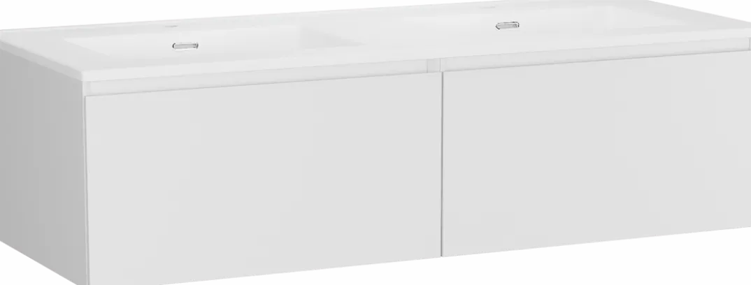 Storke Edge badkamermeubel met Kera wastafel, afvoerpluggen inbegrepen