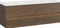 Storke Edge badkamermeubel met Kera wastafel, afvoerpluggen inbegrepen