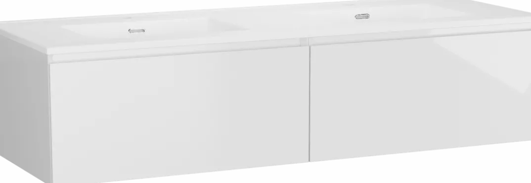 Storke Edge badkamermeubel met Kera wastafel, afvoerpluggen inbegrepen