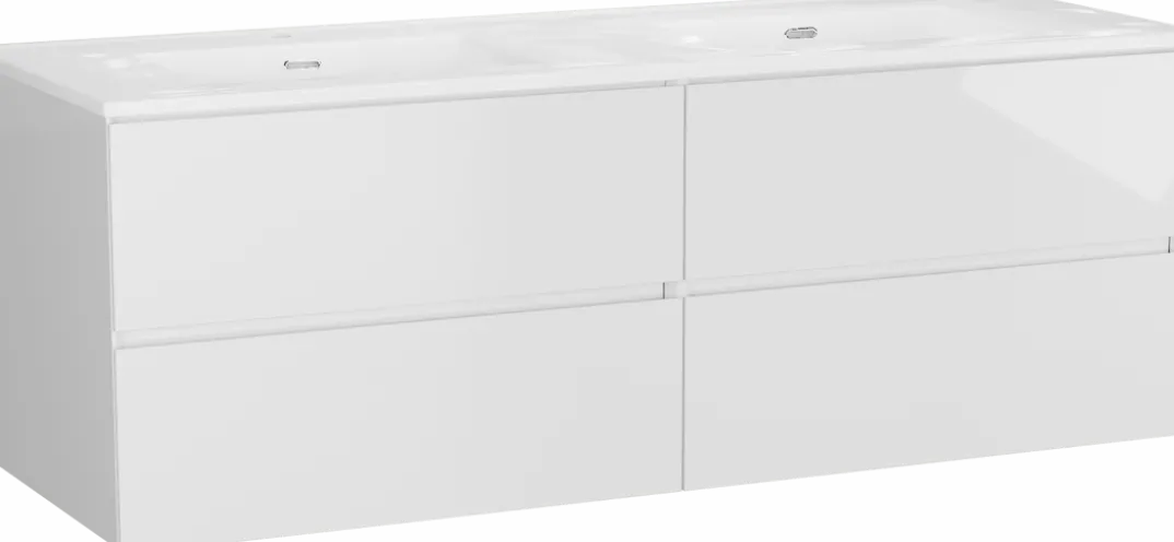 Storke Edge badkamermeubel met Kera wastafel, afvoerpluggen inbegrepen