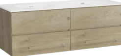 Storke Edge badkamermeubel met Kera wastafel, afvoerpluggen inbegrepen