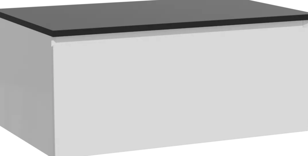 Storke Edge badkamermeubel met Panton wastafelblad voor waskom(men)