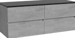 Storke Edge badkamermeubel met Panton wastafelblad voor waskom(men)