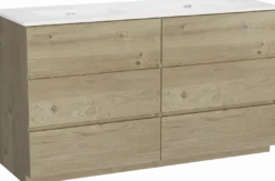 Storke Edge badkamermeubel met Kera wastafel, afvoerpluggen inbegrepen