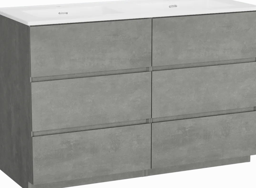 Storke Edge badkamermeubel met Kera wastafel, afvoerpluggen inbegrepen