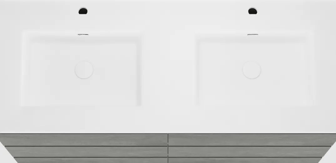 Storke Edge badkamermeubel met Kera wastafel, afvoerpluggen inbegrepen