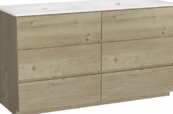 Storke Edge badkamermeubel met Kera wastafel, afvoerpluggen inbegrepen