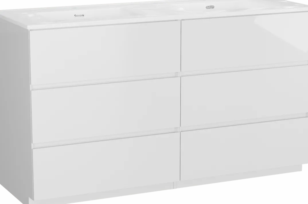 Storke Edge badkamermeubel met Kera wastafel, afvoerpluggen inbegrepen