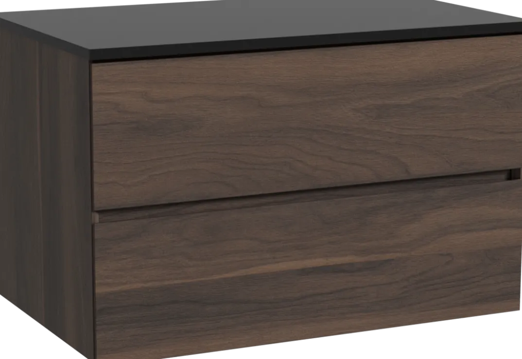 Storke Edge badkamermeubel met Panton wastafelblad voor waskom(men)