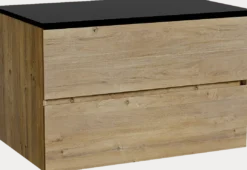 Storke Edge badkamermeubel met Panton wastafelblad voor waskom(men)