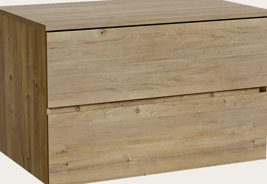 Storke Edge badkamermeubel met Panton wastafelblad voor waskom(men)