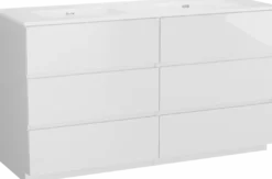 Storke Edge badkamermeubel met Kera wastafel, afvoerpluggen inbegrepen