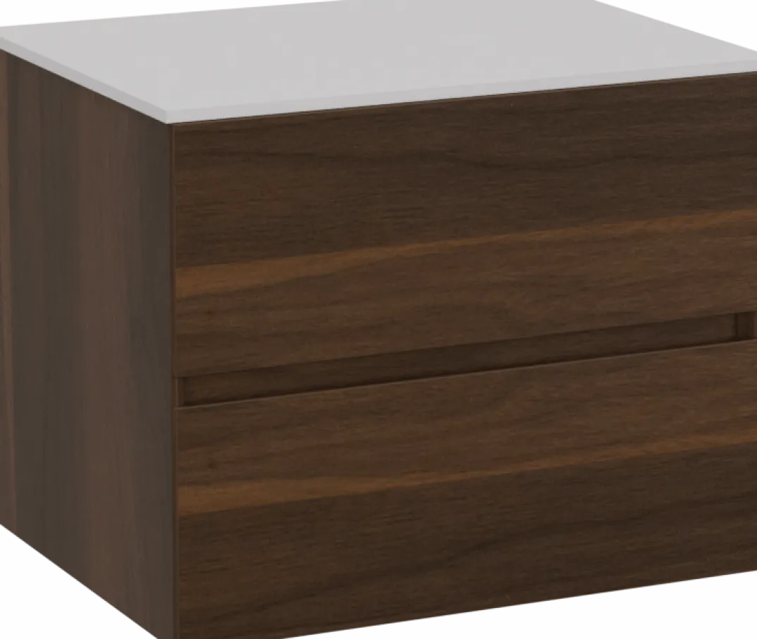 Storke Edge badkamermeubel met Tavola wastafelblad voor waskom(men)