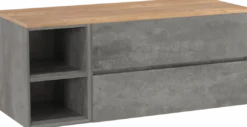 Storke Edge badkamermeubel met Panton wastafelblad voor waskom(men)