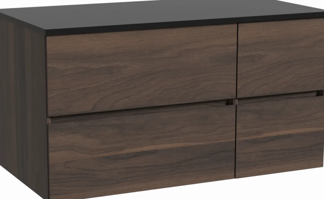 Storke Edge badkamermeubel met Panton wastafelblad voor waskom(men)