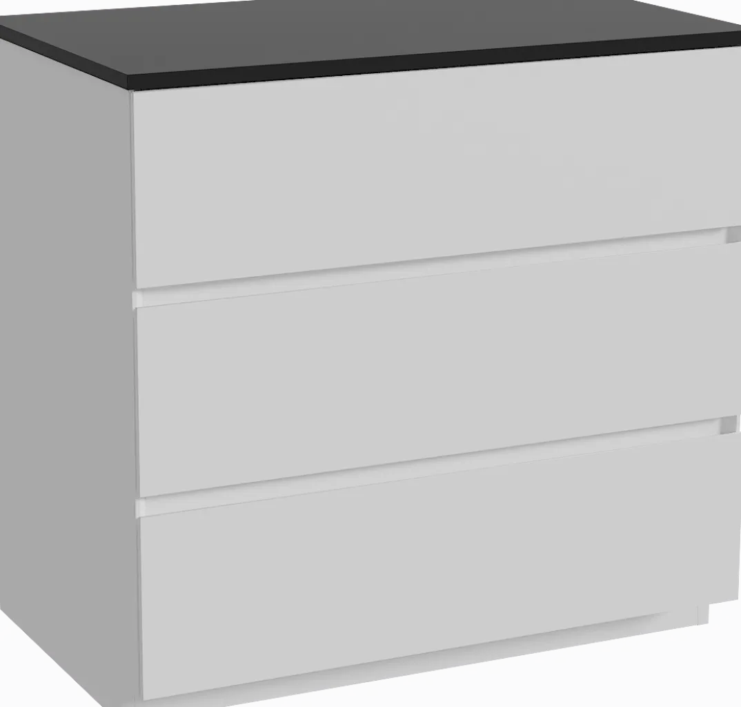Storke Edge badkamermeubel met Panton wastafelblad voor waskom(men)